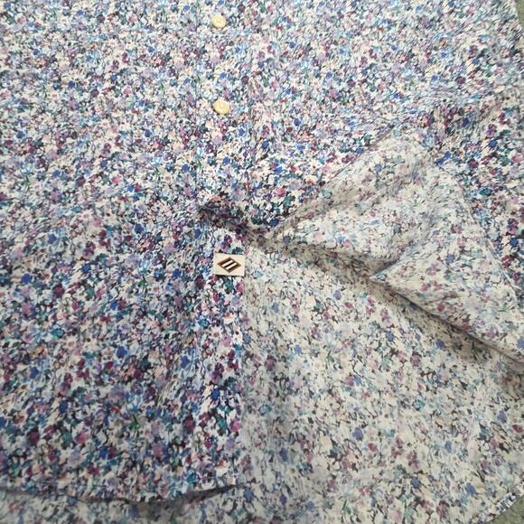 Joseph Abboud Short Sleeve Button Up Shirt Men's Large Pastel Floral - Picture 4 of 7